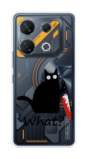 Чехол на Infinix GT 10 Pro "Котик с ножом" Case Place