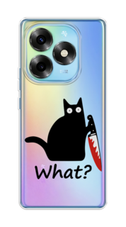 Чехол на Itel S23+ "Котик с ножом" Case Place