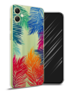 Чехол Awog на Samsung Galaxy A05 "Рамка из перьев"