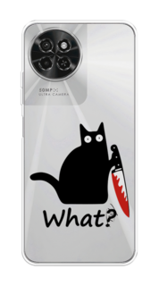 Чехол на Itel S23 "Котик с ножом" Case Place