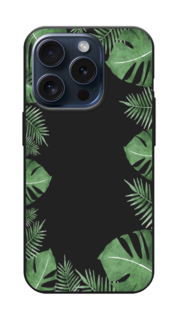 Чехол Awog на Apple iPhone 15 Pro "Листья папоротника рамка"