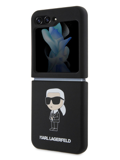 Чехол Karl Lagerfeld для Galaxy Z Flip5 с принтом NFT Karl Ikonik Hard Black