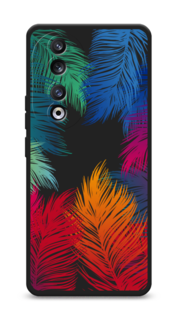Чехол Awog на Honor 90 Pro "Рамка из перьев"