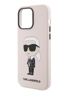Чехол Karl Lagerfeld для iPhone 15 Pro с принтом NFT Karl Ikonik Hard Pink