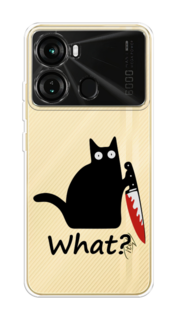 Чехол на Itel P40 "Котик с ножом" Case Place