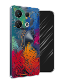 Чехол Awog на Infinix GT 10 Pro "Рамка из перьев"