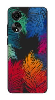 Чехол Awog на Oppo A78 4G "Рамка из перьев"