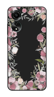 Чехол Awog на Oppo A78 4G "Розовая цветочная рамка"