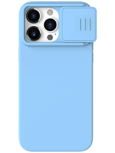 Чехол Nillkin для iPhone 15 Pro Max CamShield Silky Silicone Haze Blue