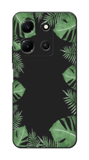 Чехол Awog на Infinix Note 30i "Листья папоротника рамка"