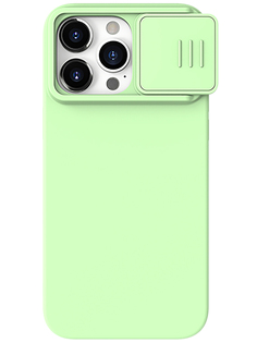 Чехол Nillkin для iPhone 15 Pro Max CamShield Silky Silicone Mint Green