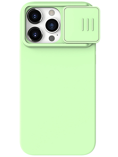 Чехол Nillkin для iPhone 15 Pro CamShield Silky Silicone Mint Green