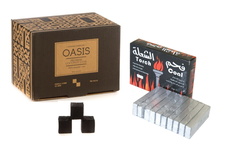 Уголь для кальяна Oasis кокос 22 мм 96 кубиков, 1 кг, уголь Torch, 200 г