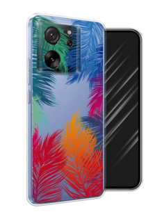 Чехол Awog на Xiaomi 13T "Рамка из перьев"