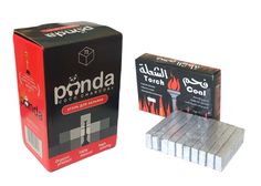 Уголь для кальяна Panda кокос 25 мм 72 кубика, 1 кг, уголь Torch, 200 г