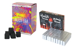 Уголь для кальяна Oasis кокос Nucifera Big cube 25 мм 72 кубика, 1 кг, уголь Torch, 200 г