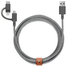 Native Union BELT-KV-ULC-ZEB Belt Cable Universal, 2 м, зебра