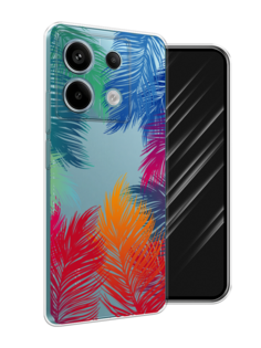 Чехол Awog на Xiaomi Redmi Note 13 Pro "Рамка из перьев"