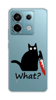 Чехол на Xiaomi Redmi Note 13 Pro "Котик с ножом" Case Place
