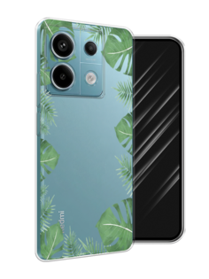 Чехол Awog на Xiaomi Redmi Note 13 Pro "Листья папоротника рамка"