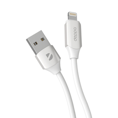 Кабель Silk USB - Lightning, длина 1,2м, белый Deppa