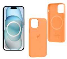Чехол для iPhone 15 Plus Silicon Case c LOGO Orange Sorbet (IS790609) No Brand