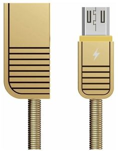 Дата-кабель Remax Linyo RC-088m USB-microUSB, шкатулка дерево 2.1A, 1 м, Gold