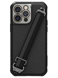 Чехол Nillkin для iPhone 14 Pro Max с ремешком Black