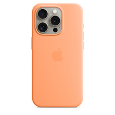 Чехол Apple Silicone Case with MagSafe для iPhone 15 Pro Orange Sorbet (MT1H3)