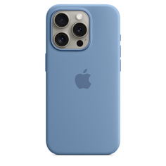 Чехол Apple Silicone Case with MagSafe для iPhone 15 Pro Winter Blue (MT1L3)