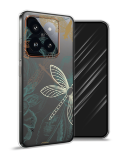Чехол Awog на Xiaomi 14 Pro "Тени стрекоз"