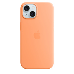 Чехол Apple Silicone Case with MagSafe для iPhone 15 Orange Sorbet (MT0W3)