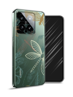 Чехол Awog на Xiaomi 14 "Тени стрекоз"