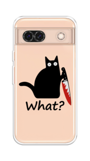 Чехол на Google Pixel 8A "Котик с ножом" Case Place