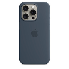 Чехол Apple Silicone Case with MagSafe для iPhone 15 Pro Storm Blue (MT1D3)