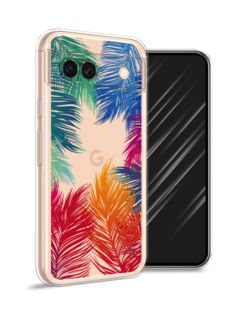 Чехол Awog на Google Pixel 8A "Рамка из перьев"