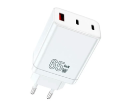 Сетевое зарядное устройство TFN USB-A + 2xType-C, 65 Вт White (TFN-WCRPD33)