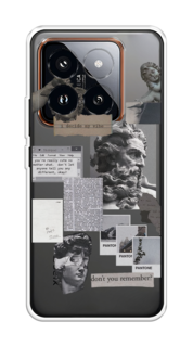 Чехол на Xiaomi 14 Pro "Коллаж греческие скульптуры" Case Place