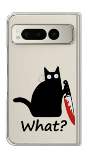 Чехол на Google Pixel Fold "Котик с ножом" Case Place