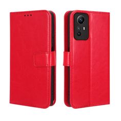 Кожаный чехол-книжка MyPads для Xiaomi Redmi Note 12S с карманом для карт и магнитом