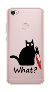 Чехол на Xiaomi Redmi Note 5A Prime "Котик с ножом" Case Place