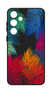 Чехол Awog на Samsung Galaxy S24 Plus / Самсунг S24 Plus "Рамка из перьев"