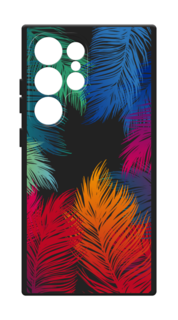 Чехол Awog на Samsung Galaxy S24 Ultra / Самсунг S24 Ultra "Рамка из перьев"