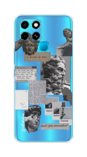 Чехол на Infinix SMART 6 "Коллаж греческие скульптуры" Case Place