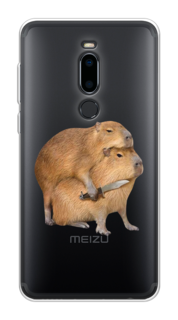 Чехол на Meizu M8 "Капибара с ножом" Case Place