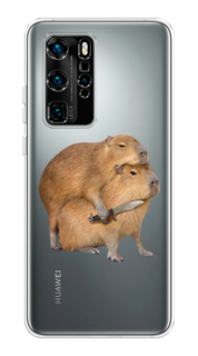 Чехол на Huawei P40 Pro "Капибара с ножом" Case Place