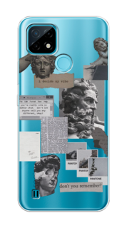 Чехол на Oppo Realme C21 "Коллаж греческие скульптуры" Case Place