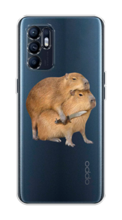 Чехол на Oppo Reno 6 4G "Капибара с ножом" Case Place
