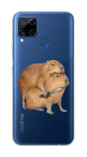 Чехол на Oppo Realme C15 "Капибара с ножом" Case Place