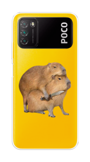 Чехол на Xiaomi Poco M3 "Капибара с ножом" Case Place